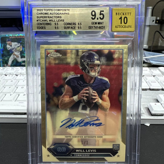 2023 Topps composite Will Levis #TCAWL superfractor 1/1 BGS 9.5 Auto 10